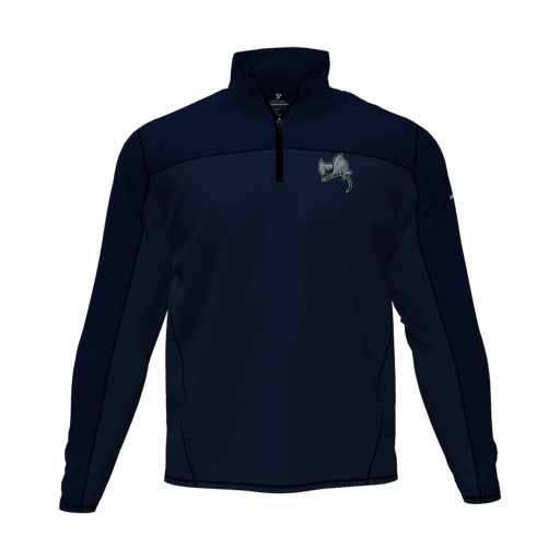 [CUS-DFW-QTRZ-PER-LSL-NVY-AS-LOGO1] Quarter Zip Pullover (Adult S, Navy, Logo 1)