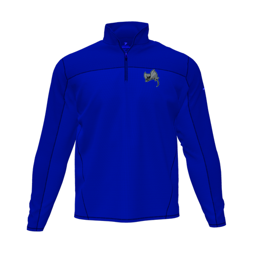 [CUS-DFW-QTRZ-PER-LSL-RYL-AS-LOGO1] Quarter Zip Pullover (Adult S, Royal, Logo 1)