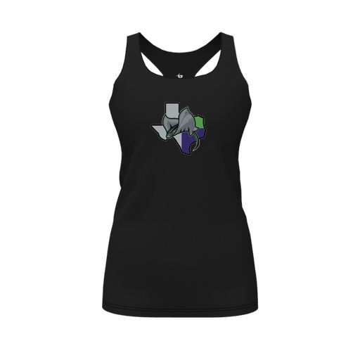 [FT0TRBBK-FYS-LOGO2] Decker Racerback Tank Top (Female Youth S, Black, Logo 2)
