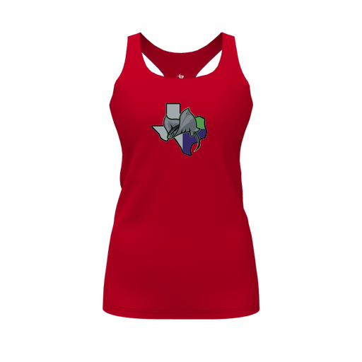 [FT0TRBRD-FYS-LOGO2] Decker Racerback Tank Top (Female Youth S, Red, Logo 2)