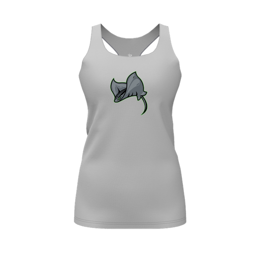 [FT0TRBGY-FYS-LOGO1] Decker Racerback Tank Top (Female Youth S, Gray, Logo 1)