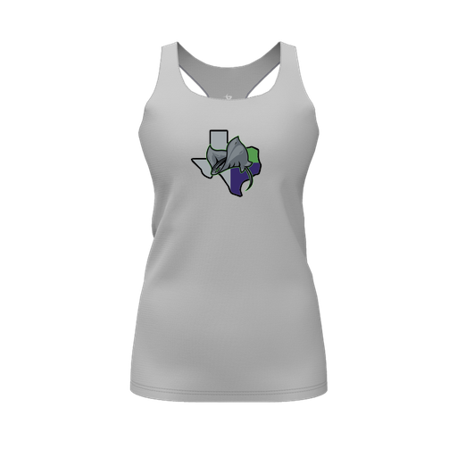 [FT0TRBGY-FYS-LOGO2] Decker Racerback Tank Top (Female Youth S, Gray, Logo 2)