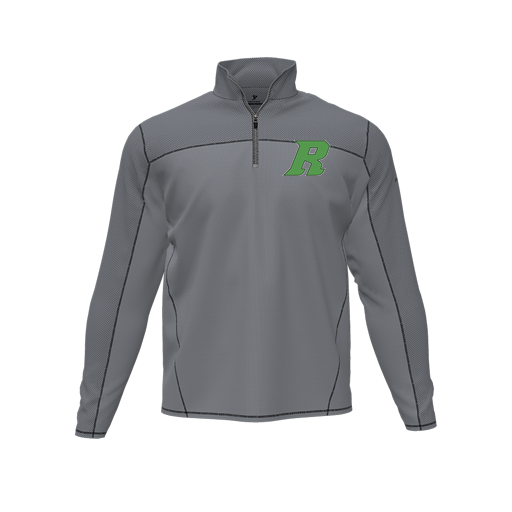 [CUS-DFW-QTRZ-PER-LSL-GRY-AS-LOGO3] Quarter Zip Pullover (Adult S, Gray, Logo 3)