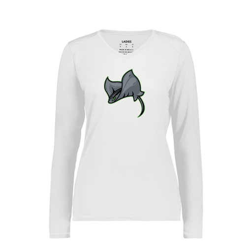 [6847.005.XS-LOGO1] Women's SoftTouch Long Sleeve (Female Adult XS, White, Logo 1)