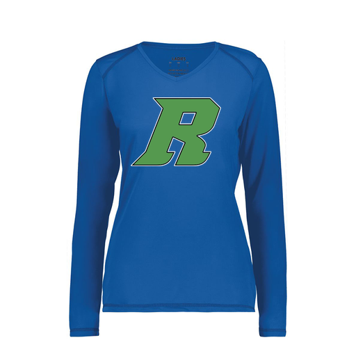 [6847.060.XS-LOGO3] Women's SoftTouch Long Sleeve (Female Adult XS, Royal, Logo 3)