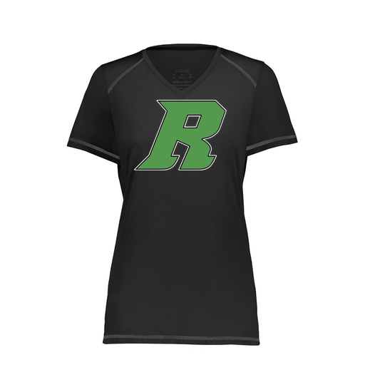 [6844.080.XS-LOGO3] Women's SoftTouch Short Sleeve (Female Adult XS, Black, Logo 3)