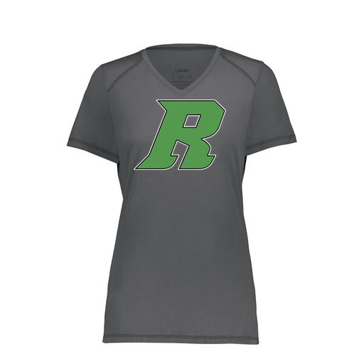 [6844.98D.XS-LOGO3] Women's SoftTouch Short Sleeve (Female Adult XS, Gray, Logo 3)