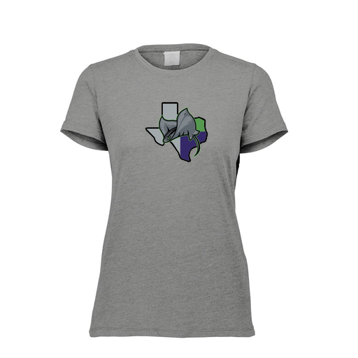 [FTSCUBGY-FAXS-LOGO2] Decker Women's Tri-Blend T-Shirt - Short Sleeve (Female Adult XS, Gray, Logo 2)