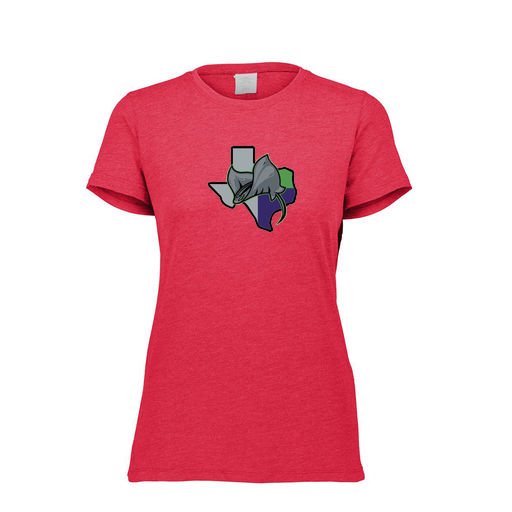 [FTSCUBRD-FAXS-LOGO2] Decker Women's Tri-Blend T-Shirt - Short Sleeve (Female Adult XS, Red, Logo 2)