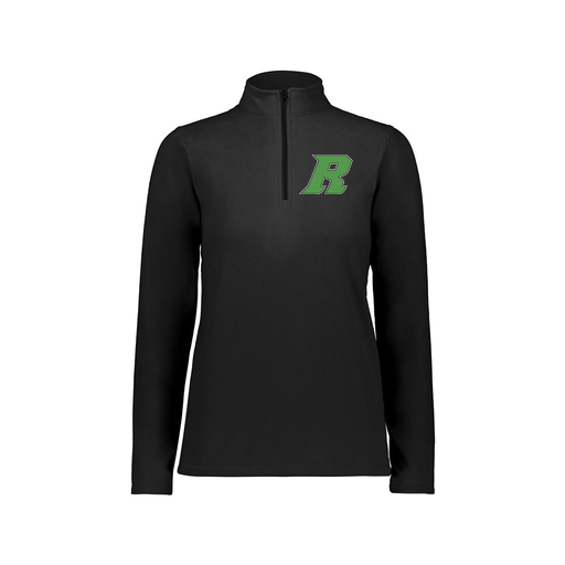 [6864.080.XS-LOGO3] Ladies MicroFleece 1/4 Zip Pullover (Female Adult XS, Black, Logo 3)