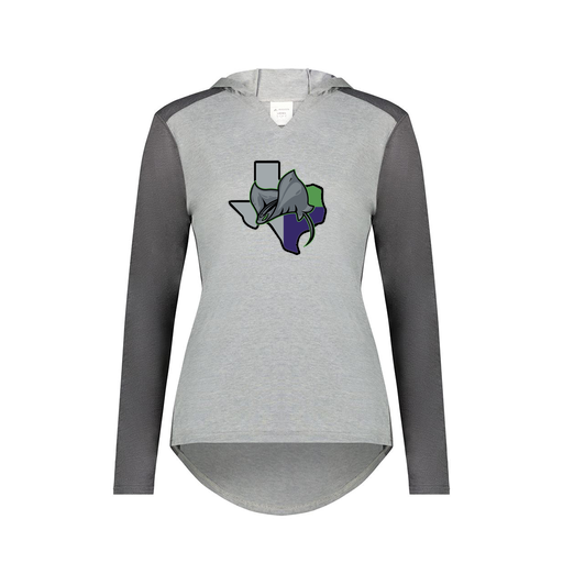[6902.30V.XS-LOGO2] Ladies Vintage Hoodie (Female Adult XS, Gray, Logo 2)