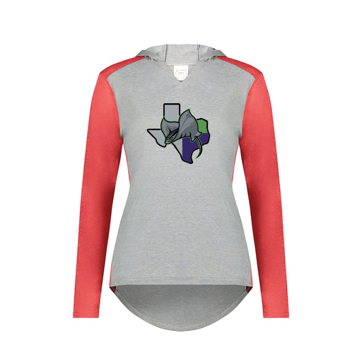 [6902.27V.XS-LOGO2] Ladies Vintage Hoodie (Female Adult XS, Red, Logo 2)