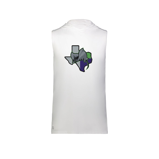 [222590.005.XS-LOGO2] Men's CoolDry Sleeveless Hoodie (Adult XS, White, Logo 2)