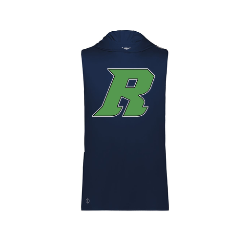 [222590.065.XS-LOGO3] Men's CoolDry Sleeveless Hoodie (Adult XS, Navy, Logo 3)