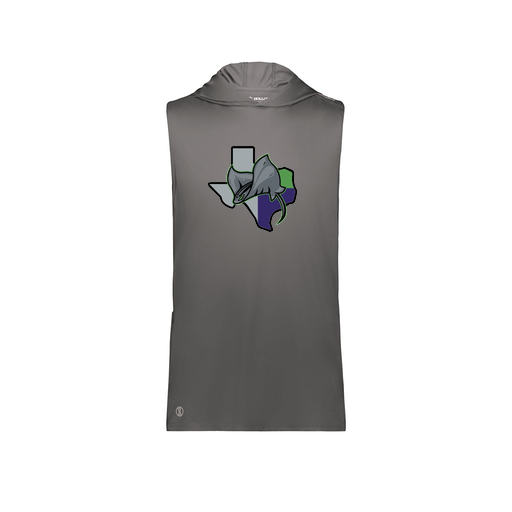 [222590.98D.XS-LOGO2] Men's CoolDry Sleeveless Hoodie (Adult XS, Gray, Logo 2)