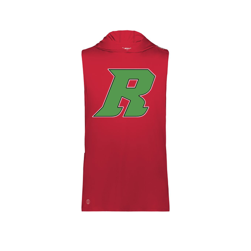 [222590.083.XS-LOGO3] Men's CoolDry Sleeveless Hoodie (Adult XS, Red, Logo 3)