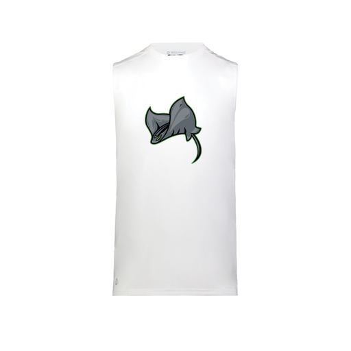 [222593.005.S-LOGO1] Men's CoolDry TankTop (Adult S, White, Logo 1)