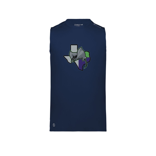 [222593.065.S-LOGO2] Men's CoolDry TankTop (Adult S, Navy, Logo 2)