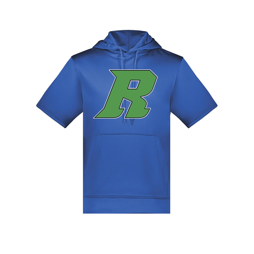 [6871.060.S-LOGO3] Men's Dri Fit Short Sleeve Hoodie (Adult S, Royal, Logo 3)