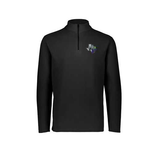 [6863.080.XS-LOGO2] Men's MicroFleece 1/4 Zip Pullover (Adult XS, Black, Logo 2)