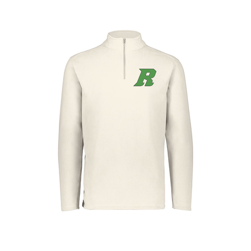 [6863.53T.XS-LOGO3] Men's MicroFleece 1/4 Zip Pullover (Adult XS, White, Logo 3)