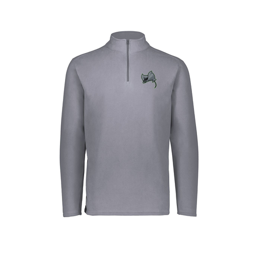 [6863.059.XS-LOGO1] Men's MicroFleece 1/4 Zip Pullover (Adult XS, Gray, Logo 1)