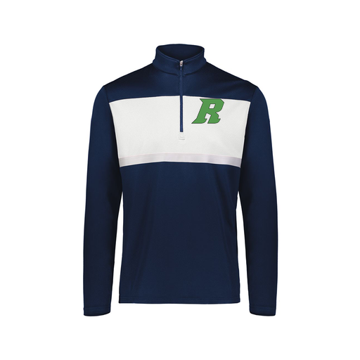 [222691.301.S-LOGO3] Youth Bold 1/4 Zip Pullover (Youth S, Navy, Logo 3)