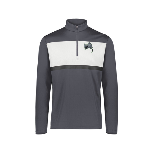 [222691.F52.S-LOGO1] Youth Bold 1/4 Zip Pullover (Youth S, Gray, Logo 1)