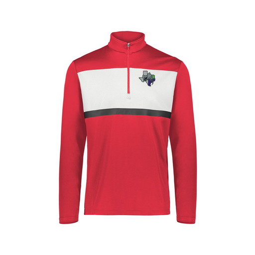 [222691.T20.S-LOGO2] Youth Bold 1/4 Zip Pullover (Youth S, Red, Logo 2)