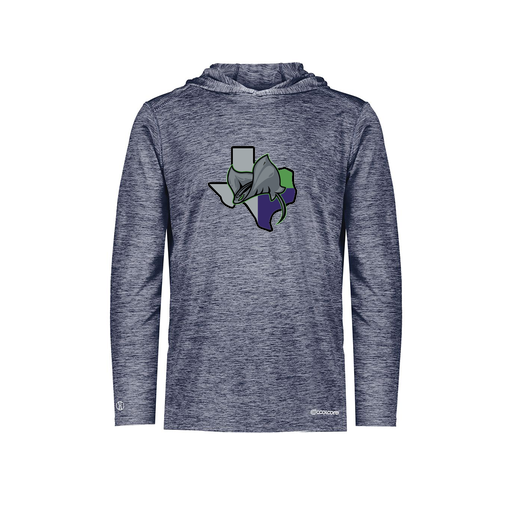 [FOLHCGNV-YS-LOGO2] Decker Youth Charge Hoodie (Youth S, Navy, Logo 2)