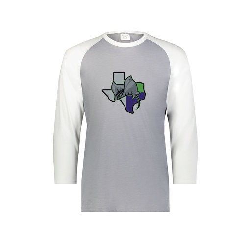 [6880.74S.S-LOGO2] Youth Vintage 3/4 T-Shirt (Youth S, White, Logo 2)