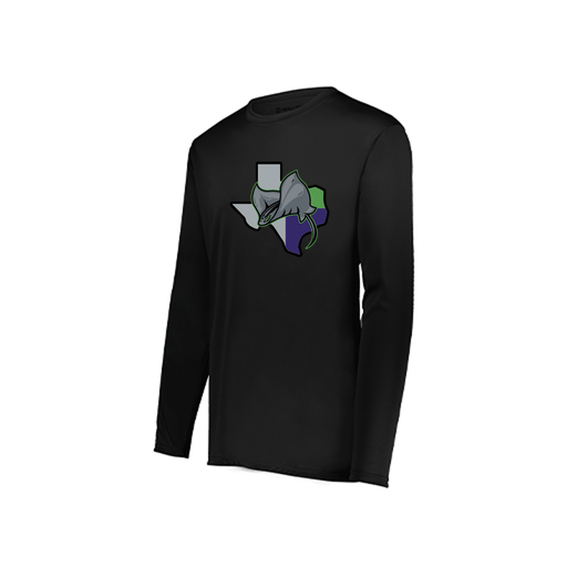 [222822.080.XS-LOGO2] Men's LS Smooth Sport Shirt (Adult XS, Black, Logo 2)