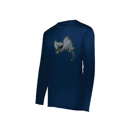 [222822.065.XS-LOGO1] Men's LS Smooth Sport Shirt (Adult XS, Navy, Logo 1)
