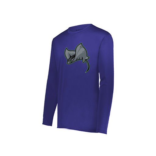 [222822.747.XS-LOGO1] Men's LS Smooth Sport Shirt (Adult XS, Purple, Logo 1)