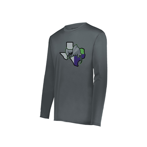 [222822.059.XS-LOGO2] Men's LS Smooth Sport Shirt (Adult XS, Gray, Logo 2)
