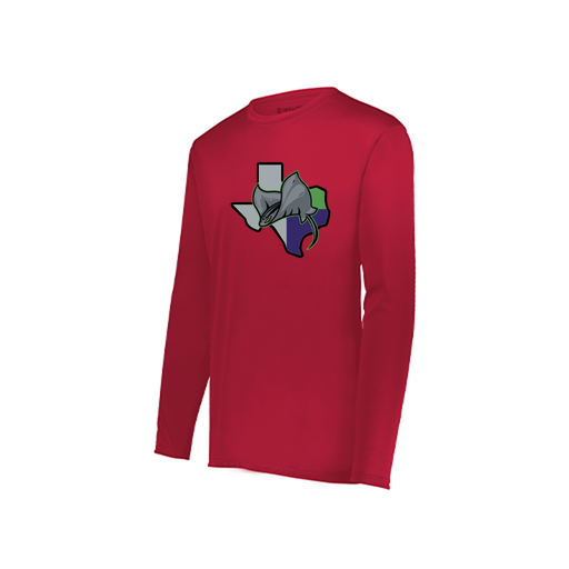 [222822.083.XS-LOGO2] Men's LS Smooth Sport Shirt (Adult XS, Red, Logo 2)