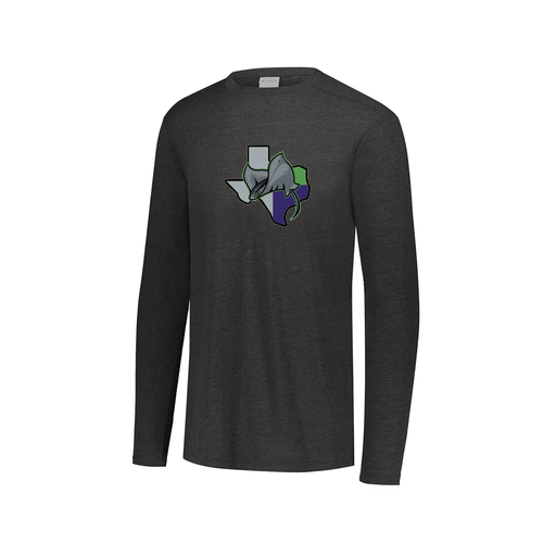 [FTLCUBBK-AXS-LOGO2] Decker Men's Tri-Blend T-Shirt - Long Sleeve (Adult XS, Black, Logo 2)