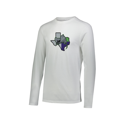 [FTLCUBWH-AXS-LOGO2] Decker Men's Tri-Blend T-Shirt - Long Sleeve (Adult XS, White, Logo 2)