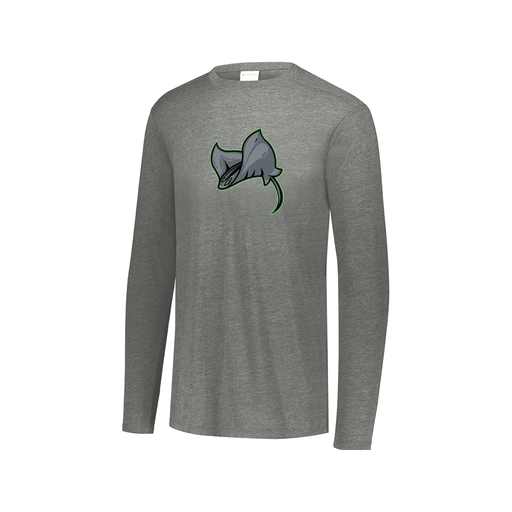 [FTLCUBGY-AXS-LOGO1] Decker Men's Tri-Blend T-Shirt - Long Sleeve (Adult XS, Gray, Logo 1)