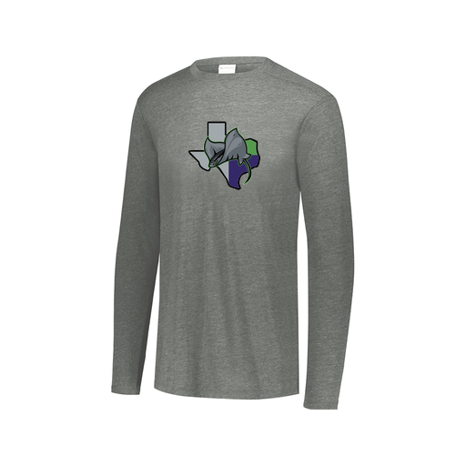 [FTLCUBGY-AXS-LOGO2] Decker Men's Tri-Blend T-Shirt - Long Sleeve (Adult XS, Gray, Logo 2)