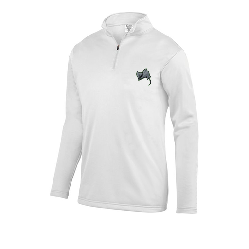 [FOLQFFWH-AS-LOGO1] Decker Men's FlexFleece 1/4 Zip (Adult S, White, Logo 1)