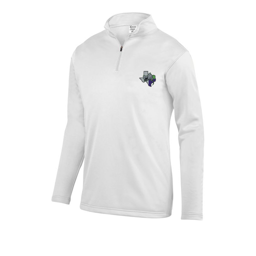 [FOLQFFWH-AS-LOGO2] Decker Men's FlexFleece 1/4 Zip (Adult S, White, Logo 2)