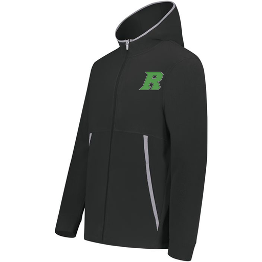 [6858.080.XS-LOGO3] Men's Chill Full Zip Fleece (Adult XS, Black, Logo 3)