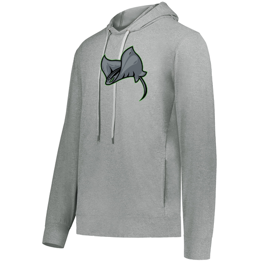 [222598.E83.S-LOGO1] Men's Ventura Thin Knit Hoodie (Adult S, Silver, Logo 1)