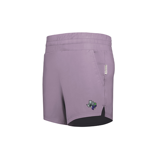 [223704.J63.XS-LOGO2] LADIES VENTURA SOFT KNIT SHORTS (Female Adult XS, Purple, Logo 2)