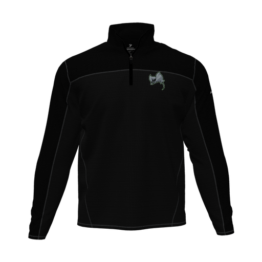 [CUS-DFW-QTRZ-PER-LSL-BLK-AS-LOGO1] Quarter Zip Pullover (Adult S, Black, Logo 1)