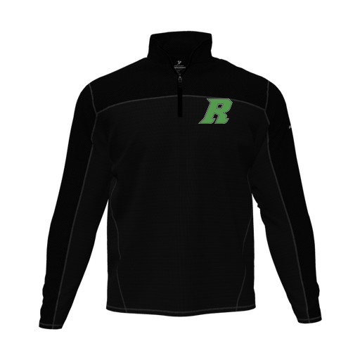 [CUS-DFW-QTRZ-PER-LSL-BLK-AS-LOGO3] Quarter Zip Pullover (Adult S, Black, Logo 3)
