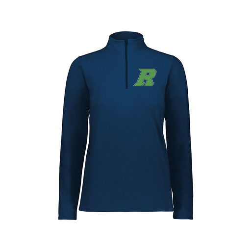 [6864.065.XS-LOGO3] Ladies MicroFleece 1/4 Zip Pullover (Female Adult XS, Navy, Logo 3)