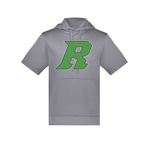 [6871.059.S-LOGO3] Men's Dri Fit Short Sleeve Hoodie (Adult S, Gray, Logo 3)