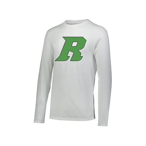 [FTLCUBWH-AXS-LOGO3] Decker Men's Tri-Blend T-Shirt - Long Sleeve (Adult XS, White, Logo 3)